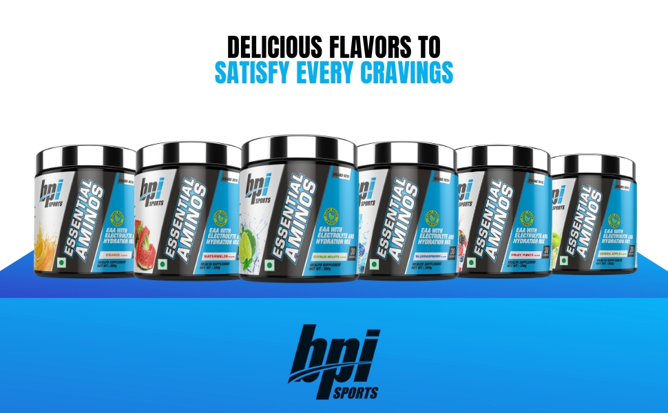 BPI Essential Aminos – Essential Amino Acids (EAAs) – Recovery, Muscle Growth, Hydration- Watermelon – 30 Servings – 300 gm