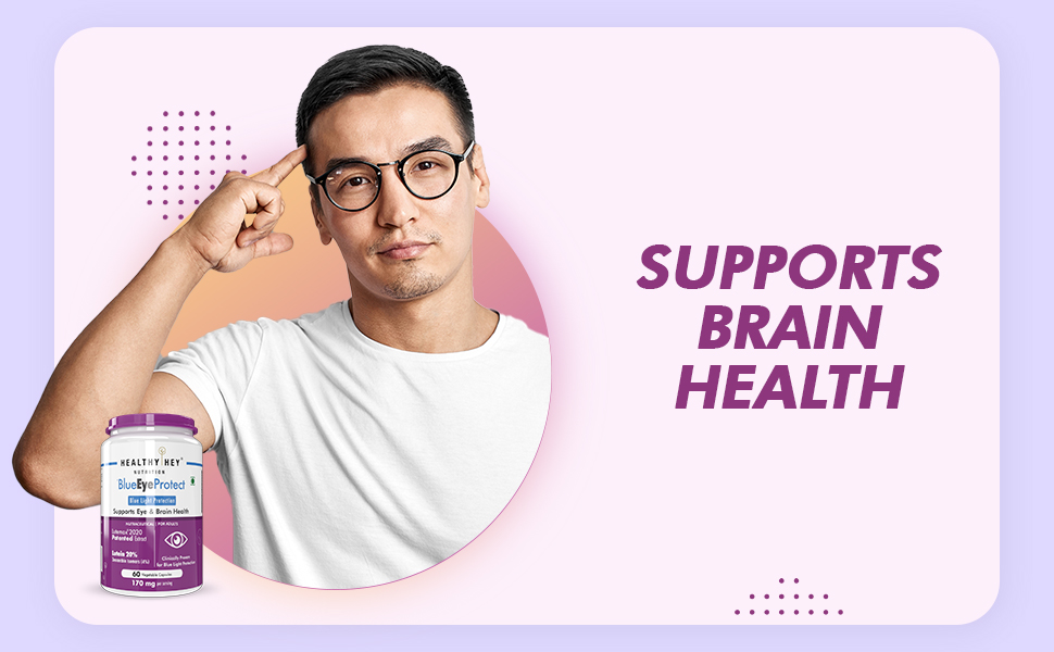 HealthyHey Nutrition BlueEyeProtect Natural Lutein and Zeaxanthin - Protection from Blue Light and Eye Health - 60 Veg. Capsules