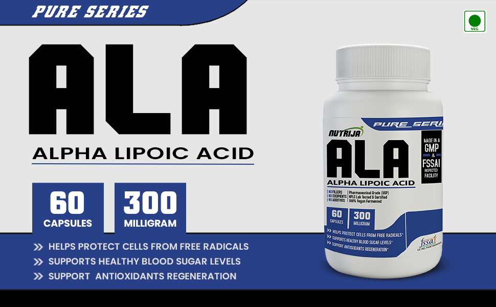 Nutrija-Alpha Lipoic Acid 300Mg 60 Capsules