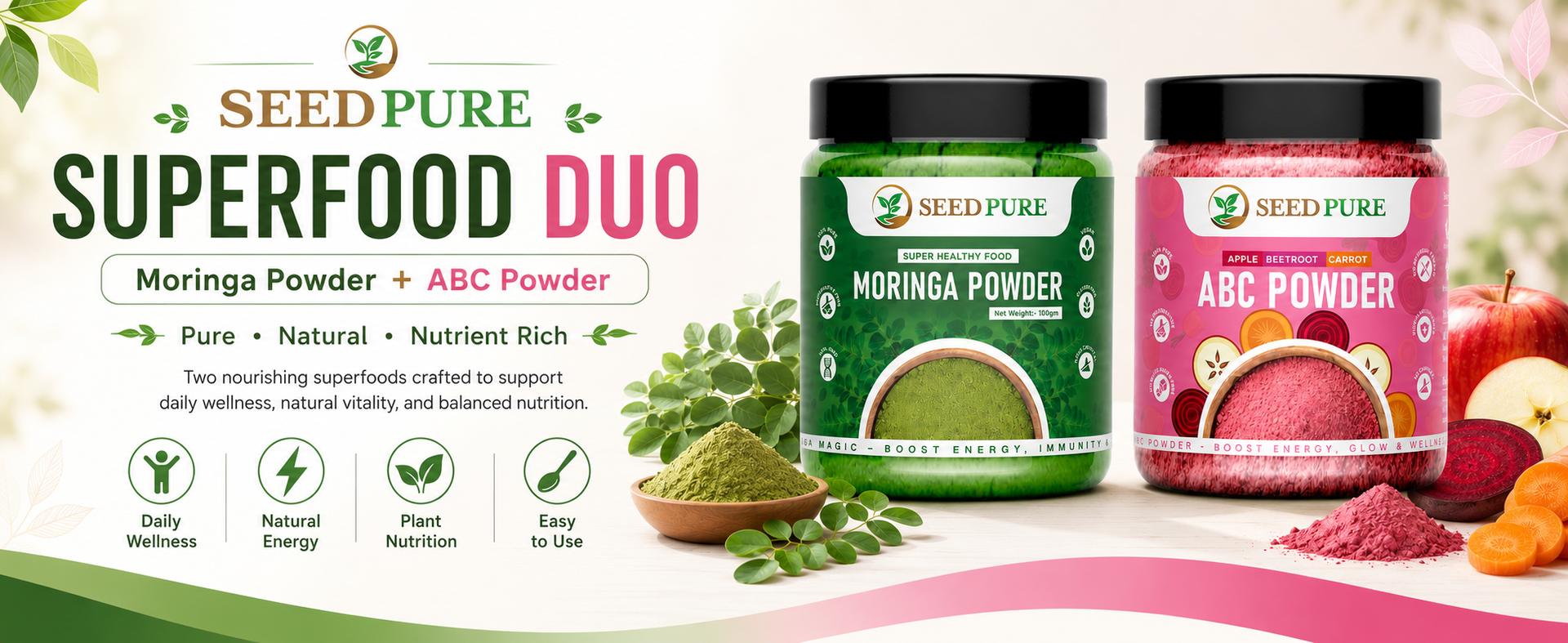 SEEDPURE ABC & Moringa Malt Health Drink Mix 200g