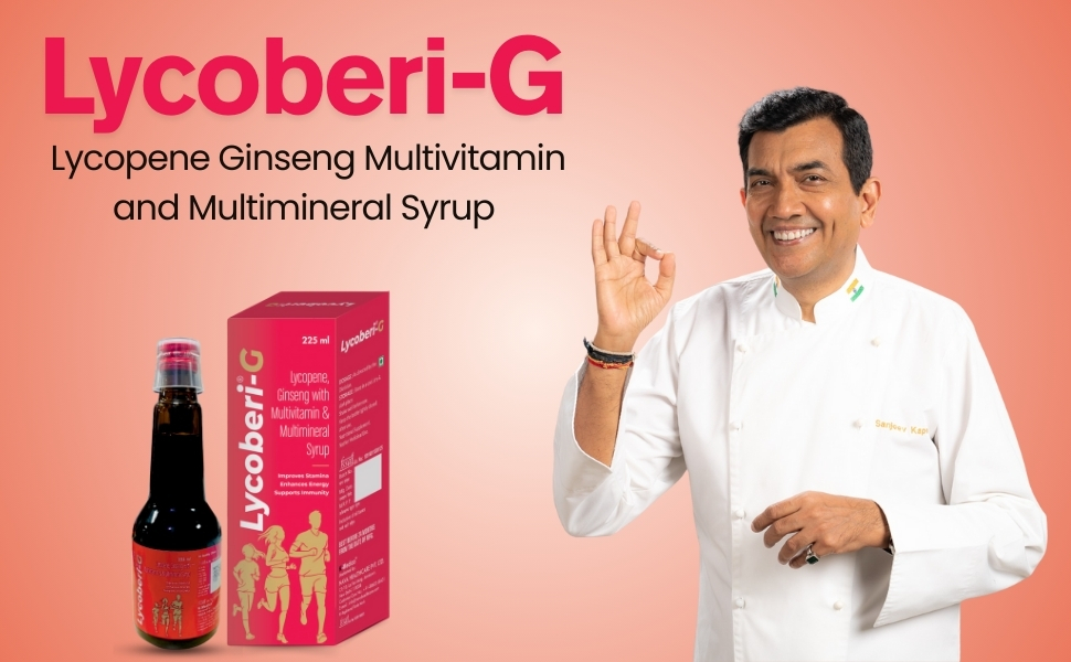 G Lycopene Ginseng Multivitamin and Multimineral Syrup, 225 ml, help to Improves Stamina Enhances Energy and Supports Immunity Booster (Pack of 1)