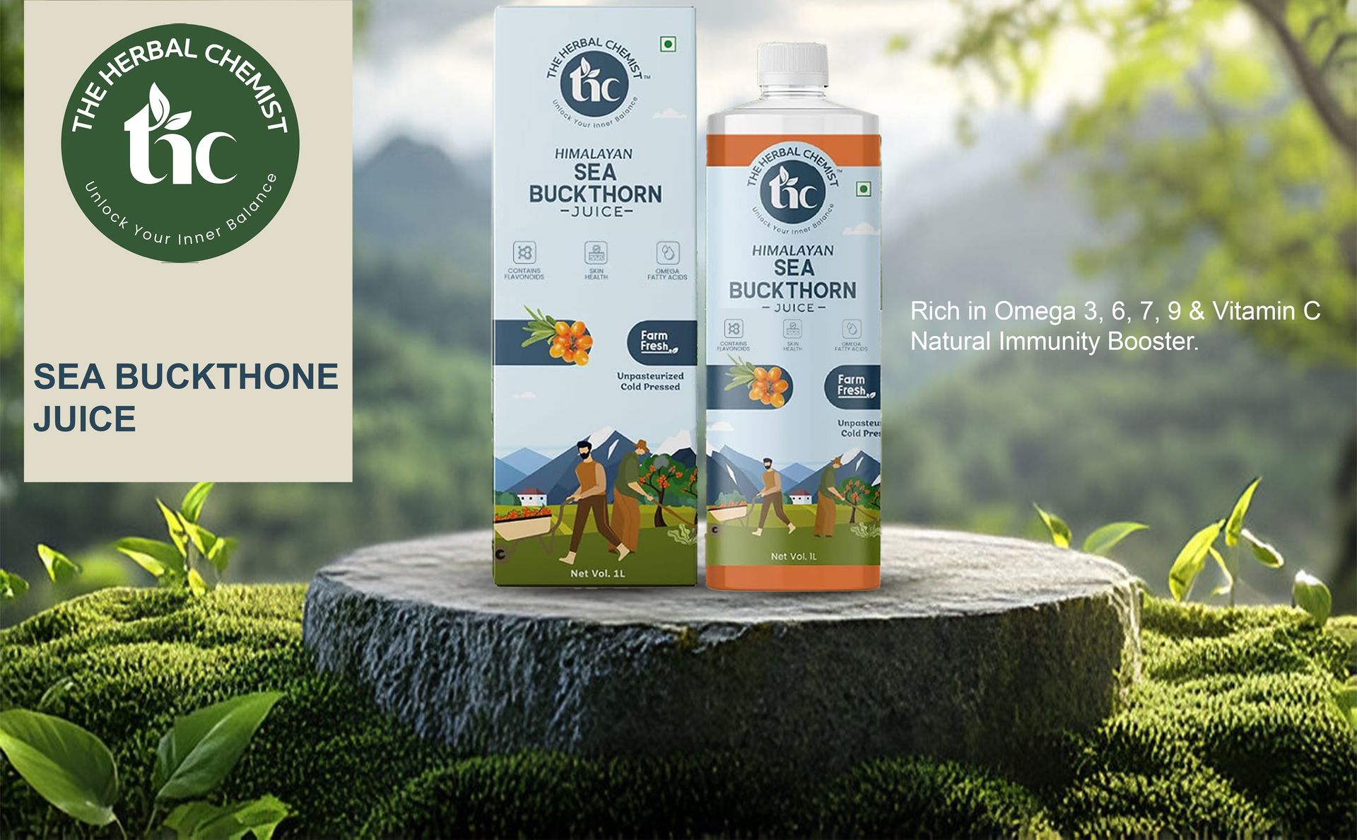 The Herbal Chemist Himalayan Sea Buckthorn Juice (1 Litre)