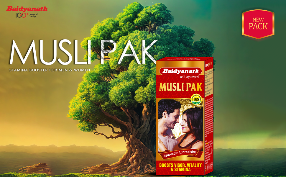 Baidyanath Red Musli Pak - Made With Pure Safed Musli For Strength And Vitality - 250G Powder
