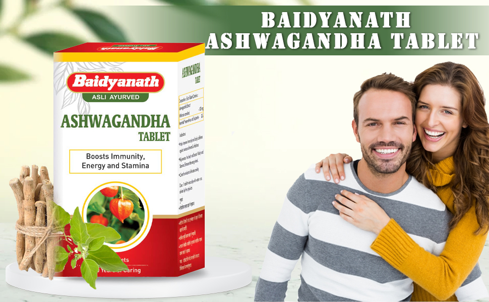 Baidyanath Asli Ayurved Ashwagandha 60 Tablets (Pack Of 2)| Rejuvenates Mind & Body | Improves Strength & Energy | Immunity Booster | Rich in Antioxidants