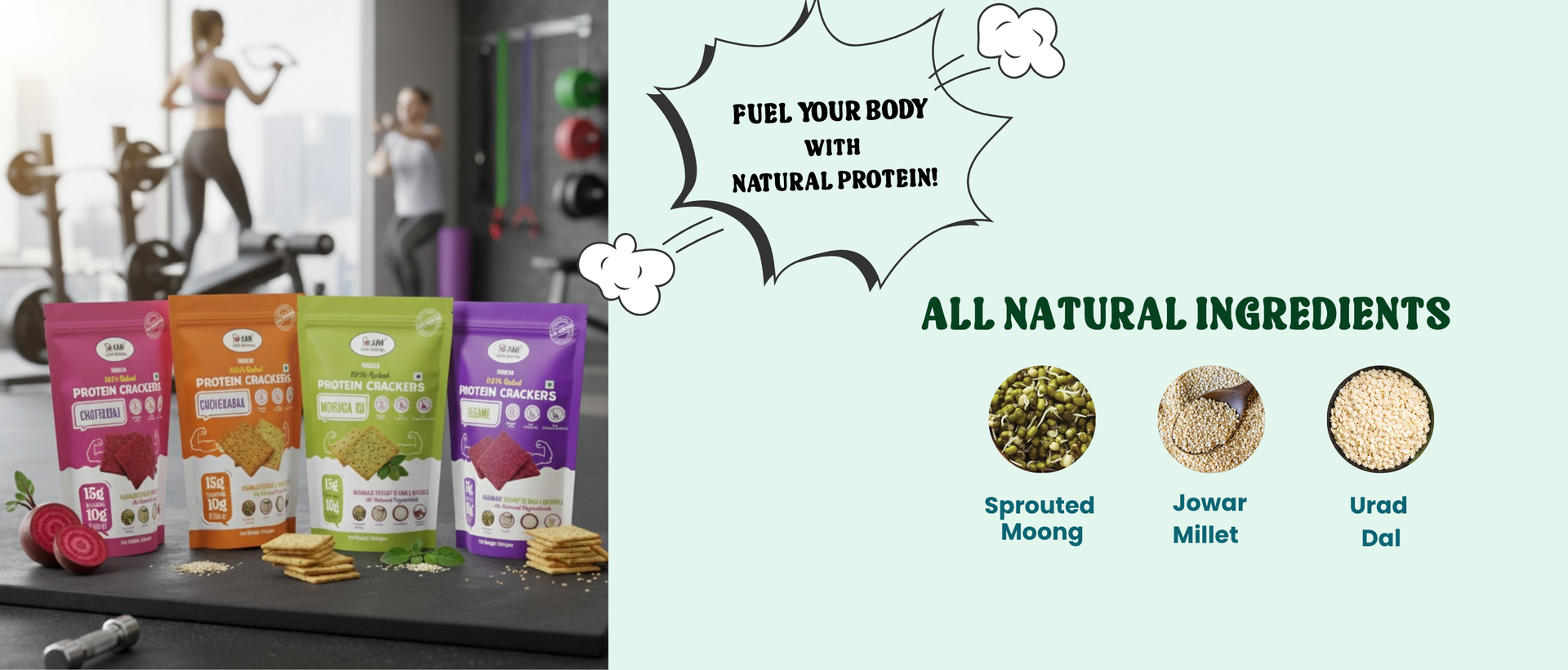 NIHKAN Baked Protein Crackers Combo - Moringa, Beetroot, Sesame & Chorafali | Gluten Free Healthy Snack | 100% Baked, No Palm Oil, No Preservatives, Fibre Rich & All Natural (Combo of 4, Moringa, Sesame, Beetroot & Chorafali)