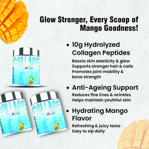 Skin Radiance Marine Collagen (Mango, 200 g) With Vitamin C, Glutathione, Gojiberry | For Healthy Nails, Skin & Hair, 25 Servings