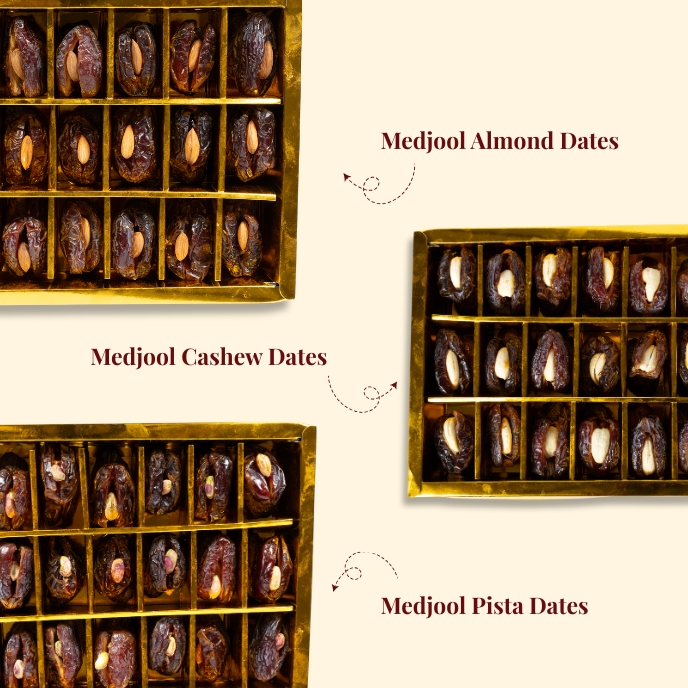Premium Medjool Almond Filled Dates 1kg | Handpicked Soft & Juicy Medjool Dates Stuffed with Crunchy Roasted Almonds | 100% Natural Healthy Gourmet Snack | High-Fiber, Nutrient-Rich & Antioxidant Packed Superfood | Delicious Energy Booster for Kids & Adults | Perfect for Gifting, Festive Hampers, Baking & Everyday Snacking | No Added Sugar, Preservatives or Gluten