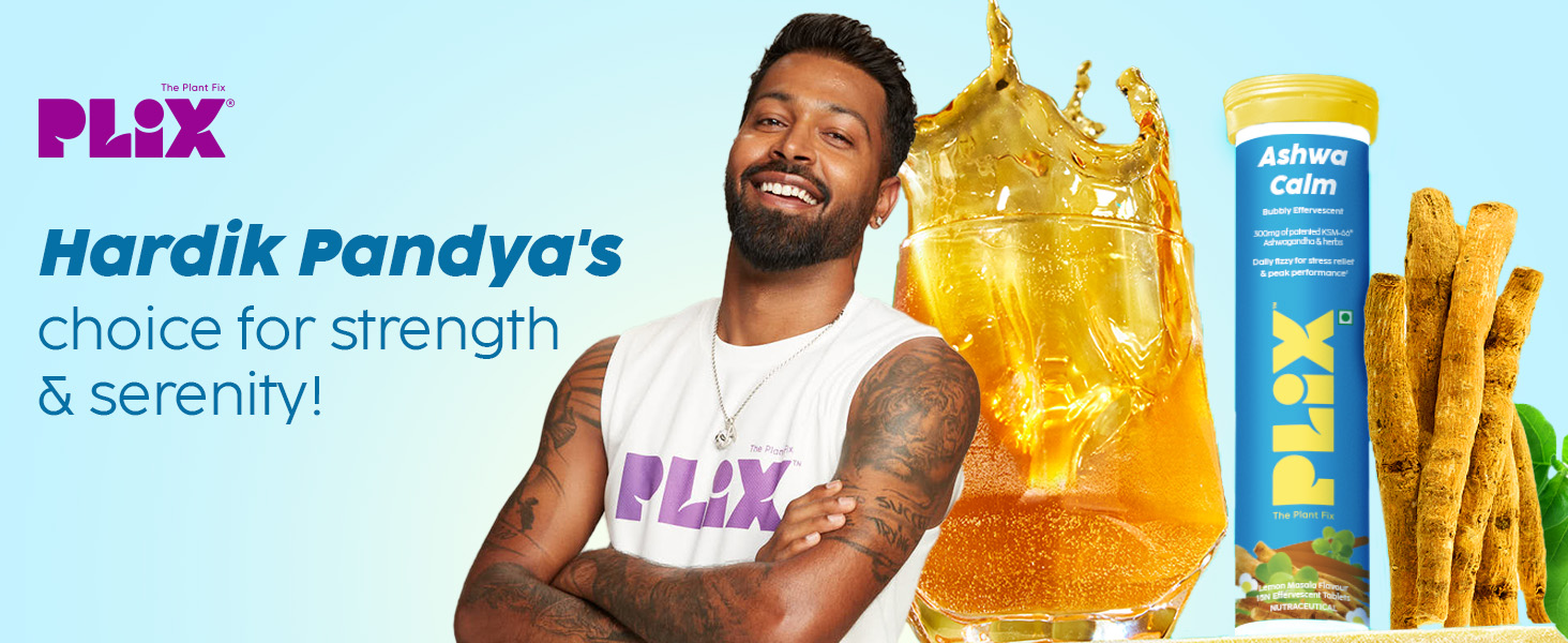 PLIX- THE PLANT FIX | KSM-66 Ashwagandha Gold Standard Effervescent (300 mg) | Brahmi & Bhringraj helps relieve stress & boosts performance| Promotes Calmness, Increase Mental Acuity, & Muscle Recovery (45 Tabs) (Pack of 3)