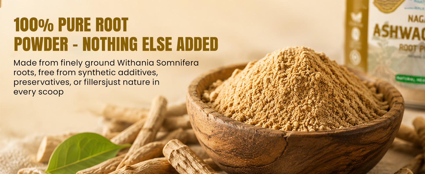 Ashwagandha Powder 100g | Pure Ashwagandha Root Powder | No Additives, No Preservatives | Supports Stress Relief, Energy, Stamina & Daily Wellness