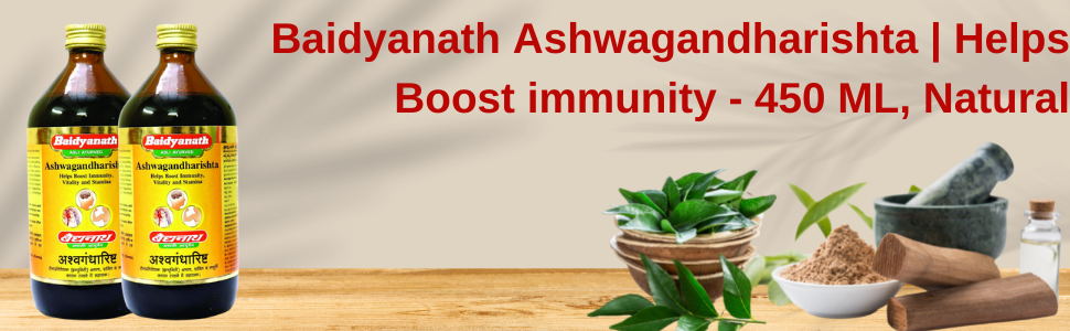 Baidyanath Asli Ayurved Ashwagandharishta | Helps Boost immunity - 450 ML