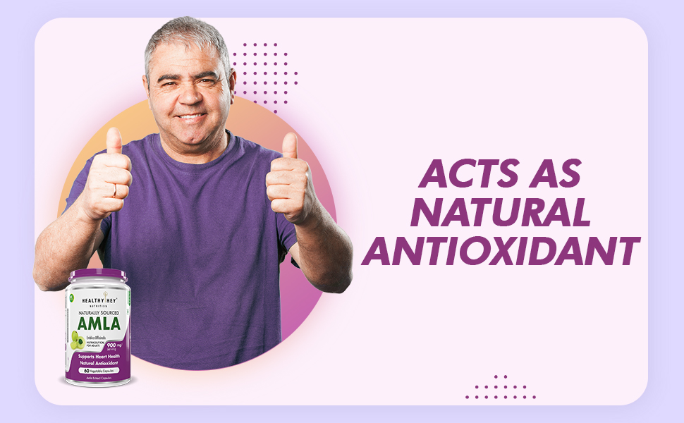 HealthyHey Nutrition Amla Extract - Natural Vitamin C - 60 Veg. Capsules
