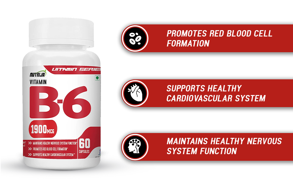 Nutrija Vitamin B6 (60 Capsules)