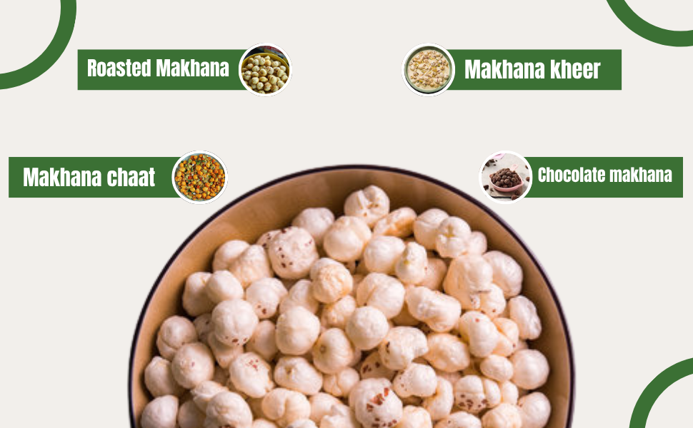 MITHILA GOLD Makhana Foxnuts, Gluten Free, Rich in Protein, 250g, Pack of 1 | Size 4+ Sutta | New