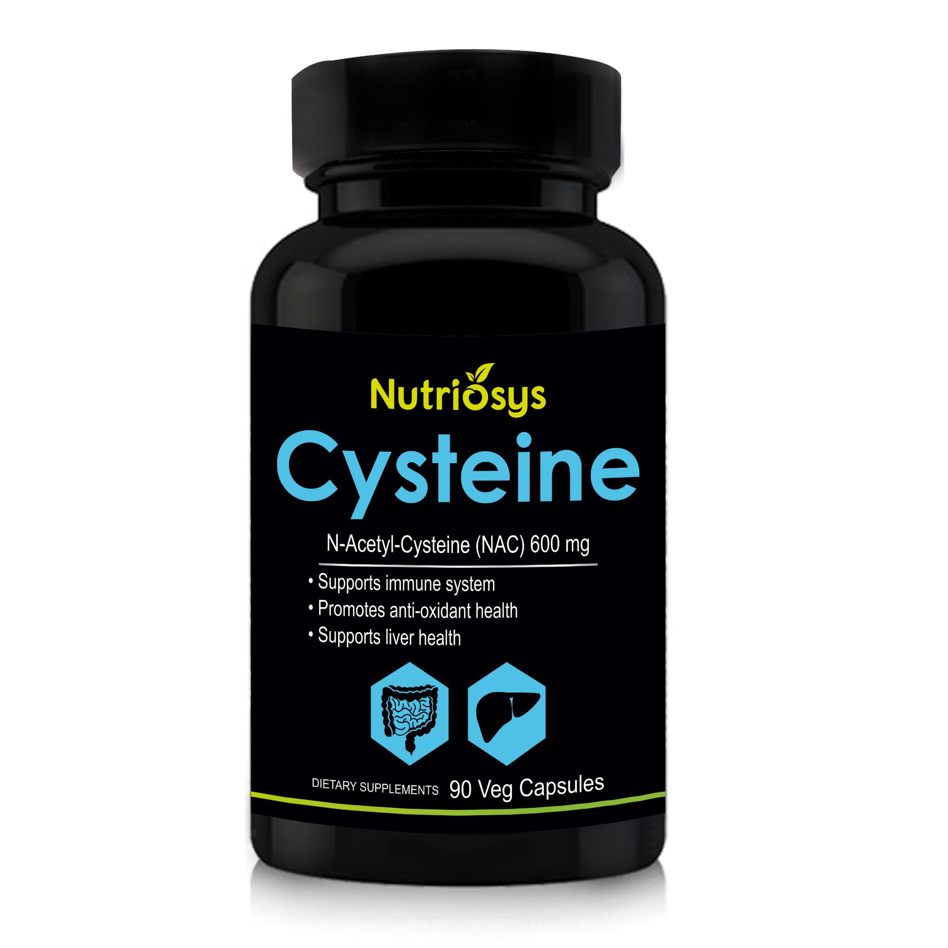 Nutriosys Cysteine 600mg (90 Veg Capsules), Supports immune system