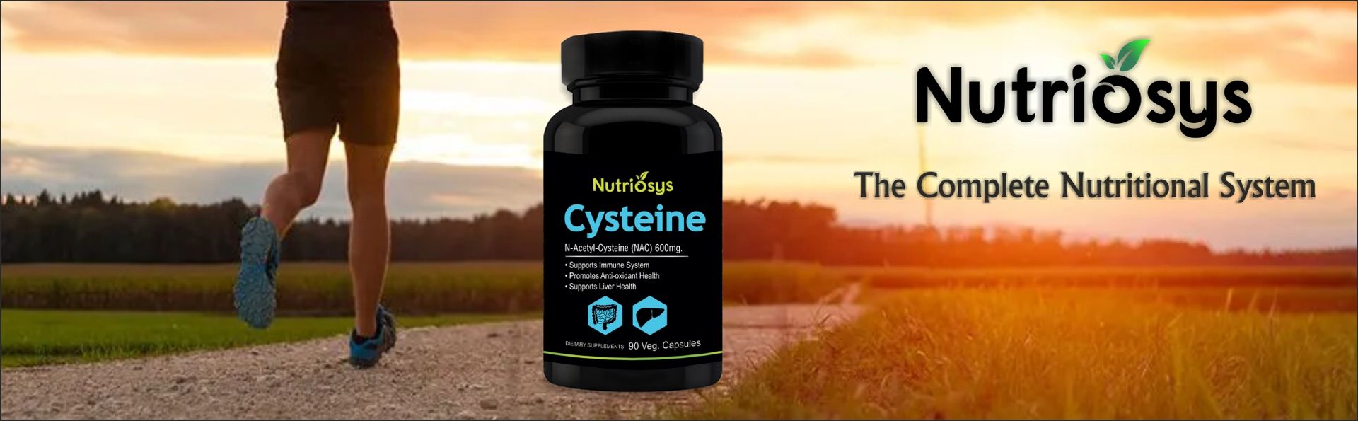 Nutriosys Cysteine 600mg (90 Veg Capsules), Supports immune system