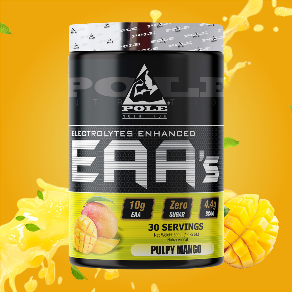 Pole Nutrition EAA Electrolytes - Enhanced, Zero Sugar, Natural Lime Flavour | 390g, 30 Servings | Premium Amino Acid & Hydration Formula