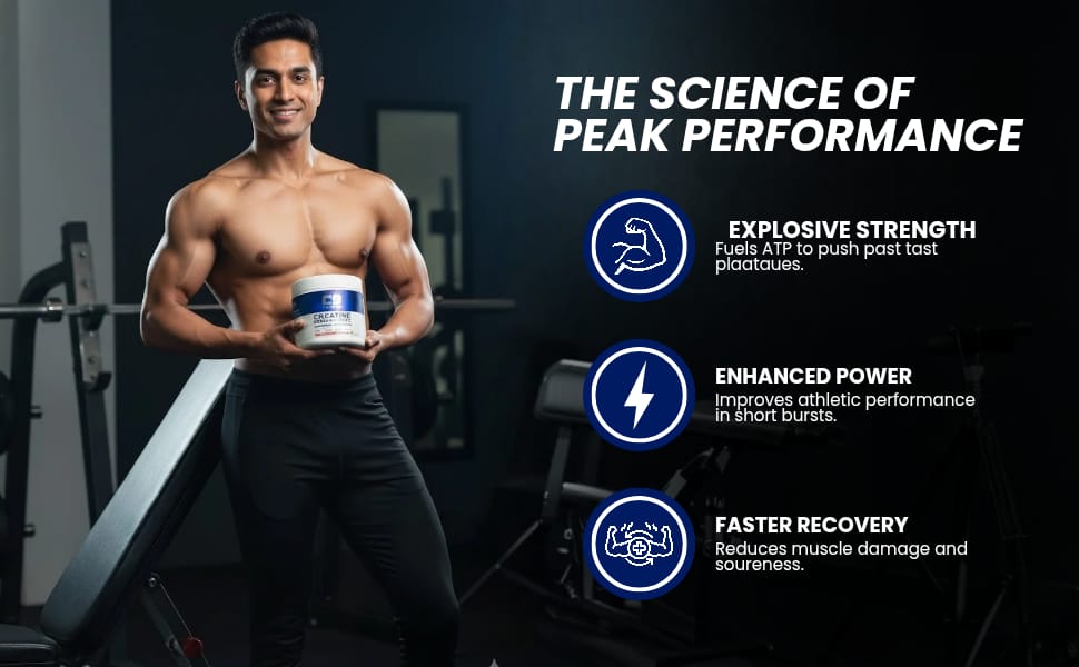 C9 Nutrition Micronized Creatine Monohydrate | 3000mg Ultra-Pure 200 Mesh Filtered Creatine Powder | Boost Strength, Power & Muscle Recovery | Zero Sugar | Blueberry Flavour | 100gm for Men & Women, 33 Servings (100gm, Blueberry)