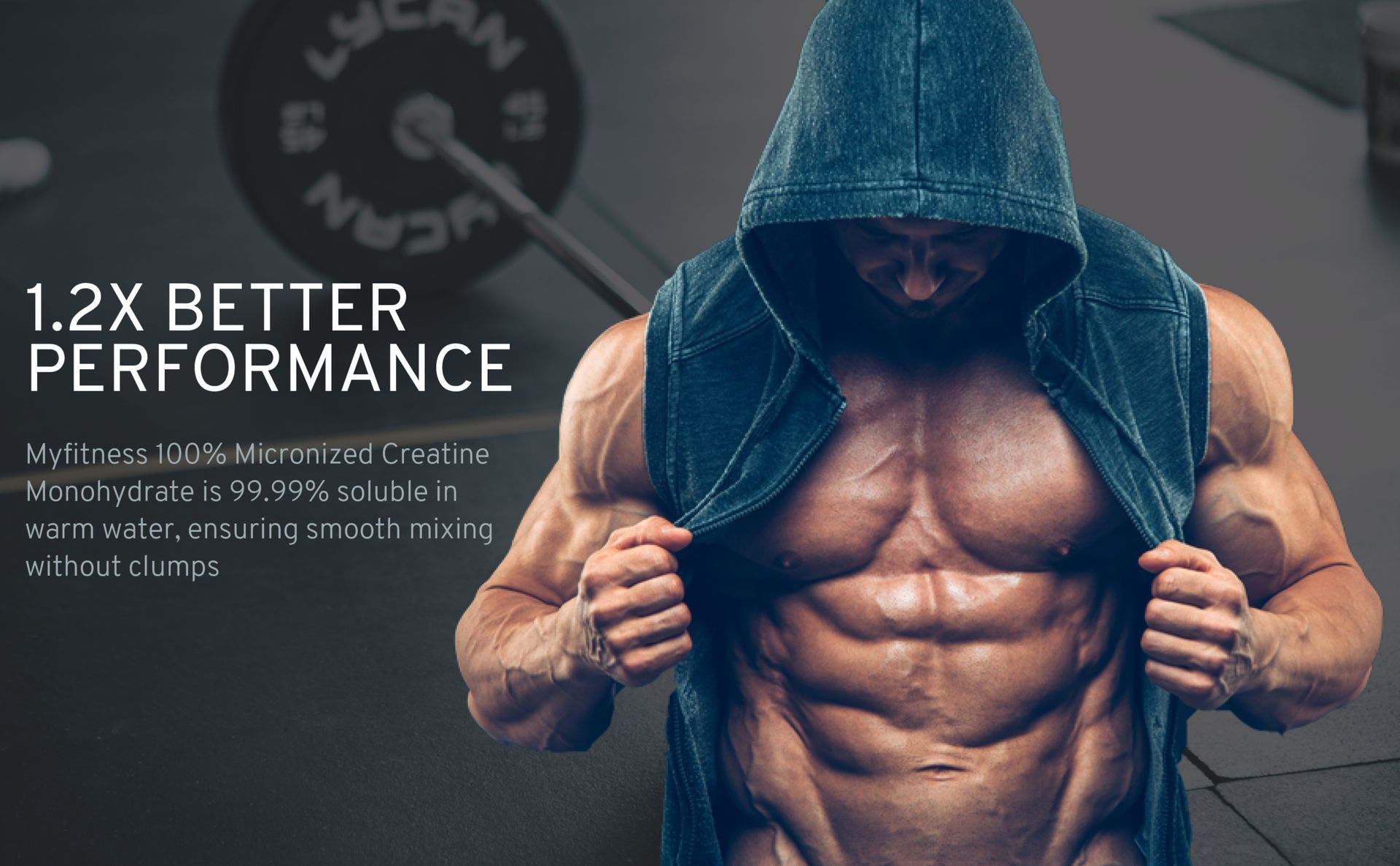 Myfitness Creatine Powder | Pure Micronised Creatine Monohydrate | Pre Workout Supplement | 40 Servings | Unflavoured | 120g |