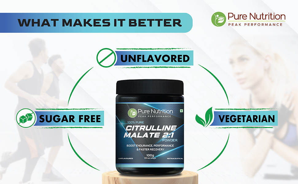 Pure Nutrition L-Citrulline Malate 2:1 Powder – 200g, 66 Servings | 100% Pure & Unflavoured | Boosts Stamina, Enhances Performance, Speeds Muscle Recovery & Reduces Fatigue | Ideal Pre-Workout for Men & Women