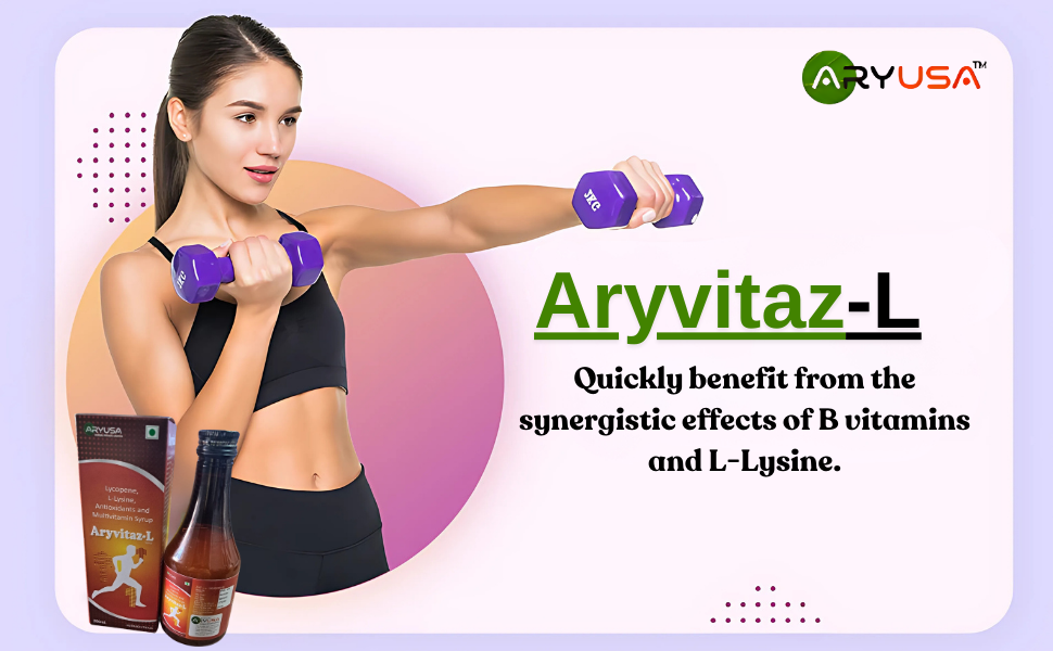 ARYVITAZ-L Syrup 200ml Multivitamin & Lycopene with L-Lysine