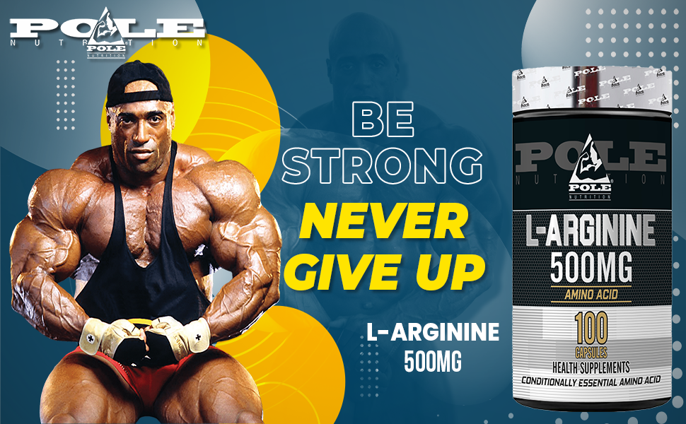 Pole Nutrition L-Arginine Essential Amino Acid 500mg | 100 Capsules - Premium Cardiovascular Support and Nitric Oxide Production