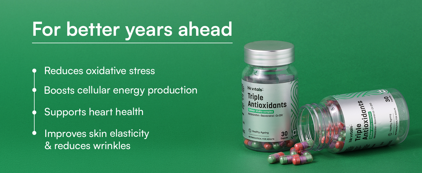 hk vitals Triple Antioxidants, 30 Capsules