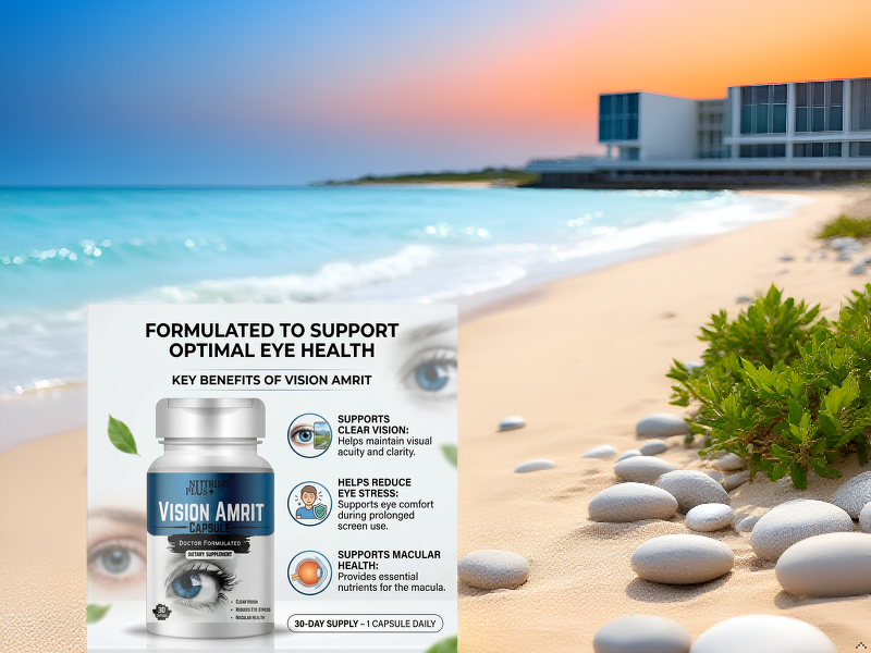 Vision Amrit Vision Support Capsules | Eye Supplement with Lutein, Zeaxanthin & Antioxidant Vitamins | Helps Support Eye Health & Digital Eye Comfort