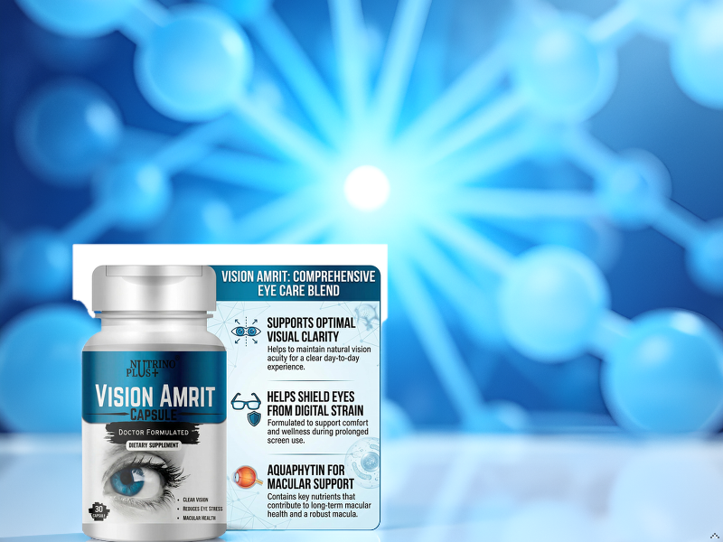 Vision Amrit Vision Support Capsules | Eye Supplement with Lutein, Zeaxanthin & Antioxidant Vitamins | Helps Support Eye Health & Digital Eye Comfort