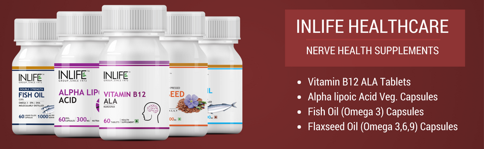 INLIFE Neuro Care Supplement, Nerve Health, Ashwagandha, 60 Veg Caps