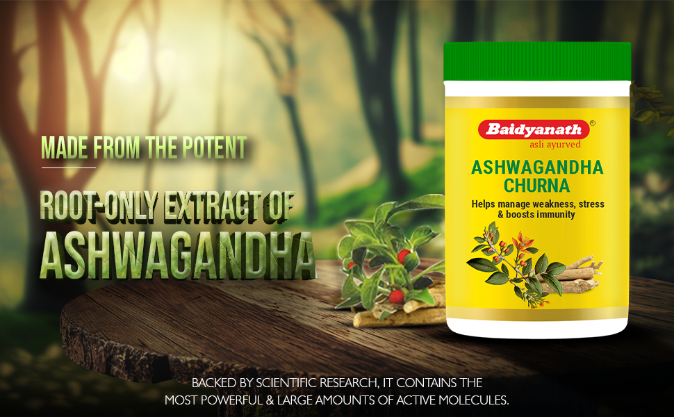 Baidyanath Ashwagandhadi Churna - Made with Ayurvedic Herbs to Combat General Debility - 100g (Pack of 2)