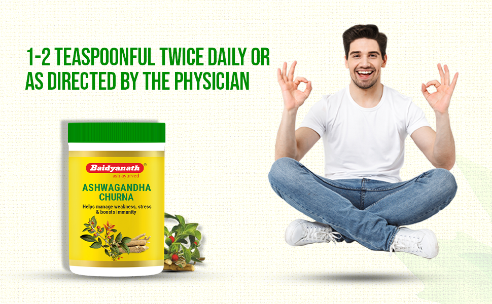 Baidyanath Ashwagandhadi Churna - Made with Ayurvedic Herbs to Combat General Debility - 100g (Pack of 2)