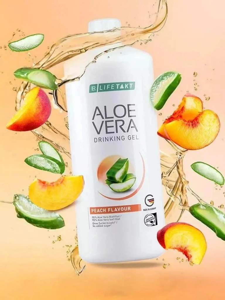 LR Lifetakt Aloe Vera Drinking Gel Peach Flavour Health Care Women Men Drink Every Day Natural Treatment Set of 3-1000 ml./33.3 fl.oz 4