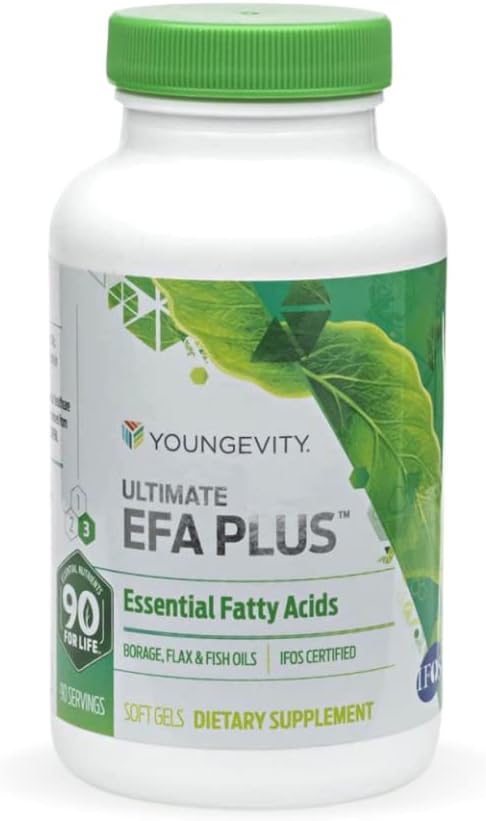 Youngevity Ultimate EFA Plus – Essential Fatty Acids, 90 Soft Gels – Balanced Fish Oil Formula for Heart, Brain, Joint, Skin Health – Omega-3, Omega-6, Omega-9 Supplement for Optimal Health Support 3