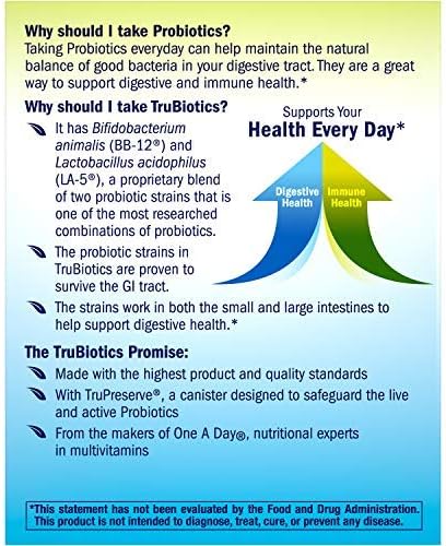 TruBiotics Daily Probiotic, 30 Capsules - Gluten Free, Soy Free Digestive + Immune Health Support Supplement for Men and Women (Pack of 6) 4
