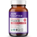 New Chapter Fermented Vitamin D3 2,000 IU, Organic, ONE Daily for Immune, Heart & Bone Support + Whole-Food Turmeric, Adaptogenic Reishi Mushroom, 100% Vegetarian, Gluten Free, 60 Count