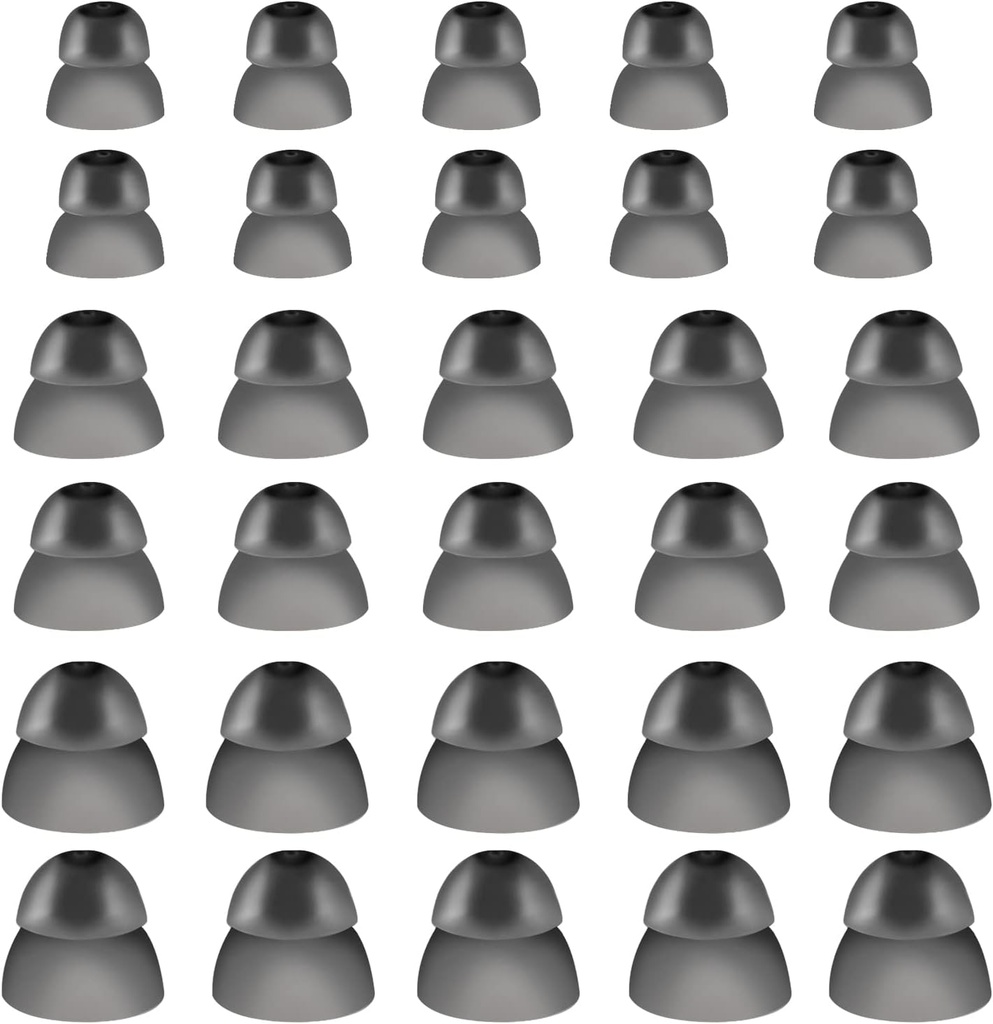 30 Pcs Silicone Hearing Aid Domes Hearing Aid Ear Domes Hearing Aid Power Domes Ear Tips for Resound Sure Fit Style RIC RITE and Open Fit BTE Hearing Amplifier(Large, Medium, Small)