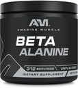 Amazing Muscle Beta-Alanine Powder Supplement | 1600 Mg | Unflavored | 500 G (1.1 LB) | 312 Servings | Non-GMO | Made in USA