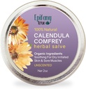 All-Purpose Calendula & Comfrey Herbal Salve 2oz, Fragrance Free, Natural Herbal Ointment, Dry Skin Soothing Balm, Itch Relief, Organic Ingredients