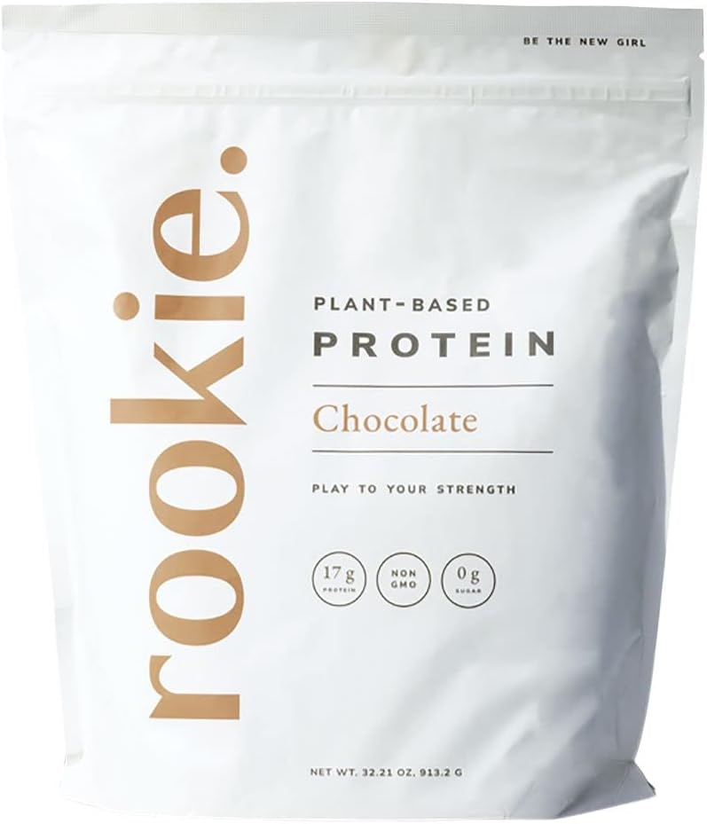 Rookie Wellness Plant-Based Probiotic Protein - Organic Pea Protein Powder with Complete Amino Acid Profile, Gut-Healthy Prebiotics & Probiotics, & Over 25 Vitamins & Minerals (30 Servings, Chocolate)