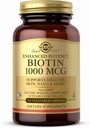 Solgar Biotin 1000 mcg - 250 Vegetable Capsules - Supports Healthy Skin, Nails & Hair - Non-GMO, Vegan, Gluten Free, Dairy Free, Kosher - 250 Servings
