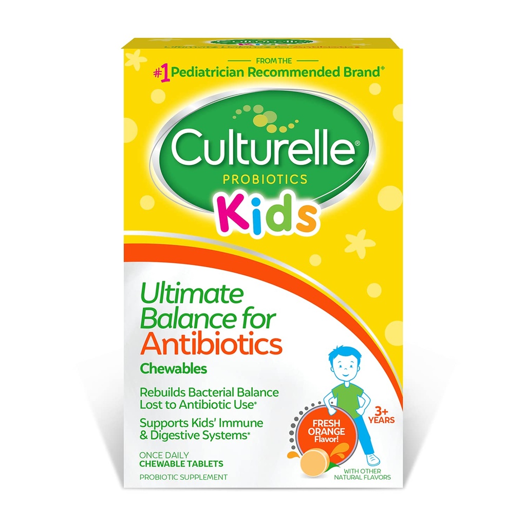 Culturelle Probiotics Ultimate Balance Probiotic for Antibiotics Ages 3+,20 Count,Orange,Probiotic for Kids Helps Restore Good Bacteria Lost During Antibiotic Use & Supports A Healthy Immune System
