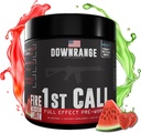 DownRange 1st Call Pre Workout Powder, Preworkout for Men & Women, Amino Acid Beta Alanine & Caffeine for Pump, Energy and Focus Support, 30 Servings (Strawberry Watermelon)