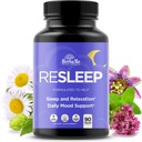 HerbaMe Melatonin Free Sleep Aid – Calm Your Mind at Night with Magnesium Glycinate, Chamomile, Apigenin & GABA, Valerian for Relaxation, Restful Sleep & No Grogginess – 90 Capsules
