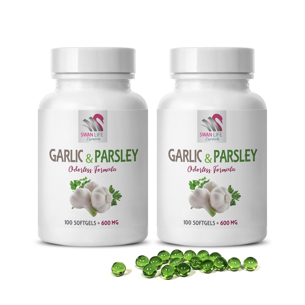 garlic supplements - GARLIC AND PARSLEY ODORLESS FORMULA - bone health vitamins for women, garlic allicin, allicin, garlic supplements,garlic parsley, parsley capsules, odorless garlic - 2B 200 Caps
