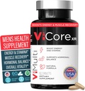 ViCore Premium Men’s Herbal Supplement – Tongkat Ali (Longjack), Maca Root, Panax Ginseng, Zinc & L-Arginine – Supports Energy, Stamina, Immune Health & Men’s Wellness – 60 Capsules