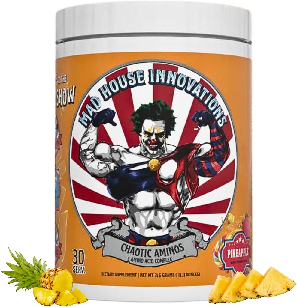 Pineapple Complete Essential Amino Acids Complex Dietary Supplement for Insane Pump 10.50G of Amino Acid, 11.11 Oz Supports Muscle Recovery & Energy Production 30 Servings