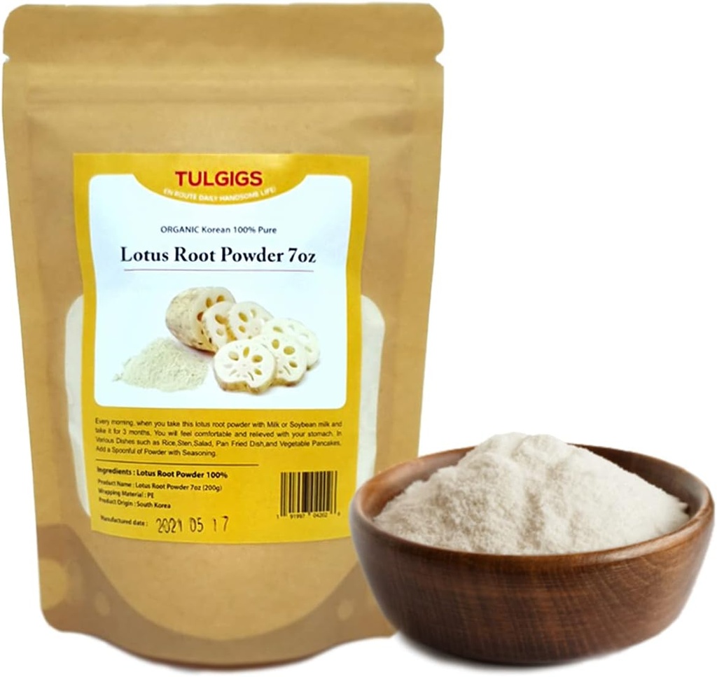 Lotus Root Powder 7Oz(200g) Natural 100% Pure Healthy Fiber Vitamin C Amino Acid Made In KOREA