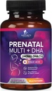 Prenatal Vitamins for Women with Folic Acid + Omega 3 DHA for Fetal Brain Development, Best Prenatal Vitamin Supplement, Daily Pregnancy Multivitamin Nutritional Support, Non-GMO - 60 Softgels