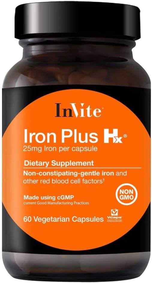 Invite Health Iron Plus Hx - Support Proper Immune System Function - 60 Day Supply - 60 Vegetarian Capsules (2-Pack)