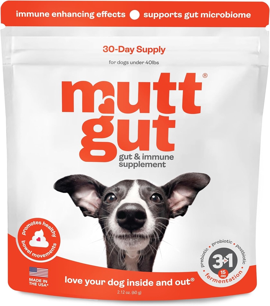 All-Natural 3-in-1 Dog Probiotic, Prebiotic, and Postbiotic Supplement Powder - Probiotics for Dogs with 135 Billion CFUs, Anti Diarrhea, Digestive Enzymes & Antioxidants (60g)